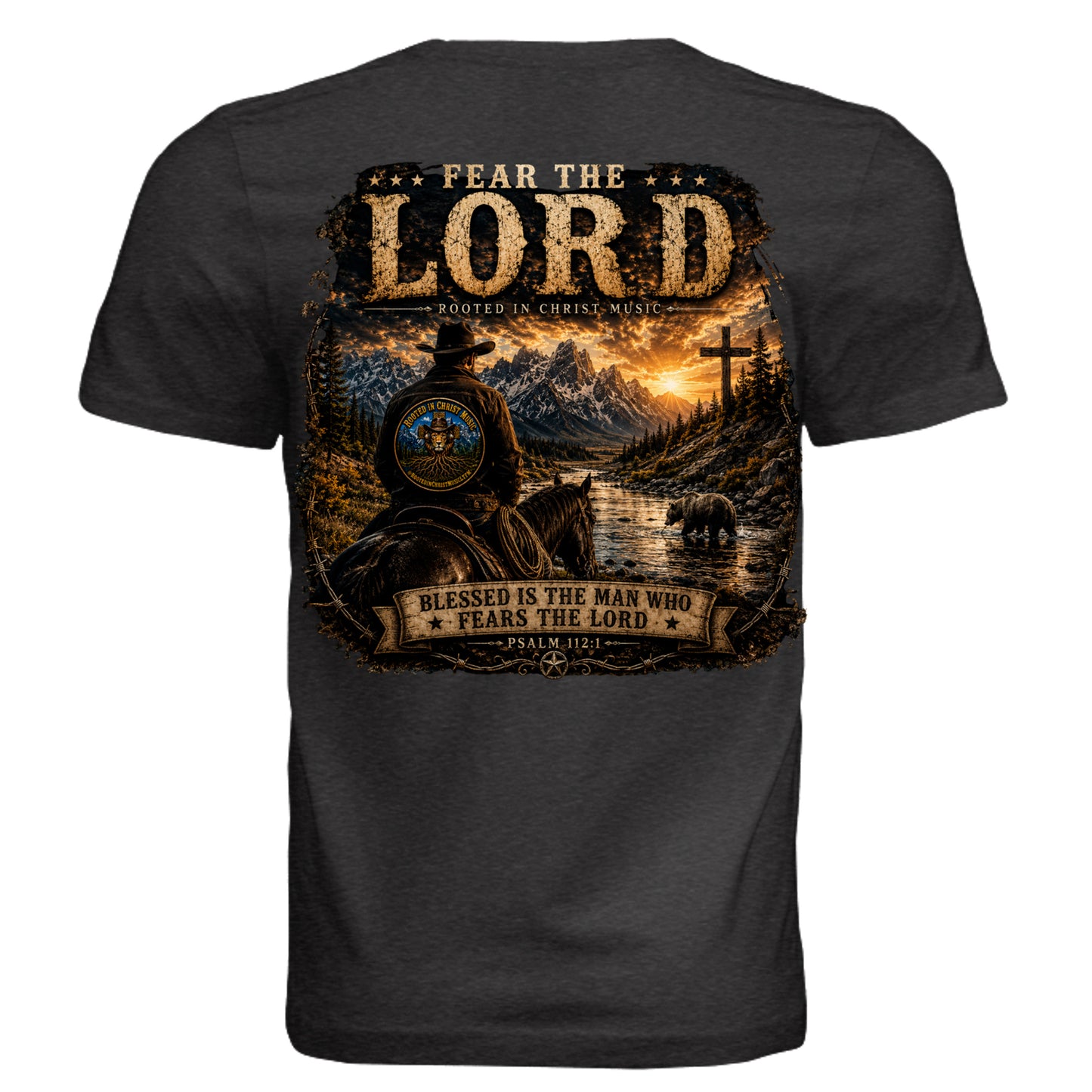 BLK HTHR TRIBLND - 3413C - BACK