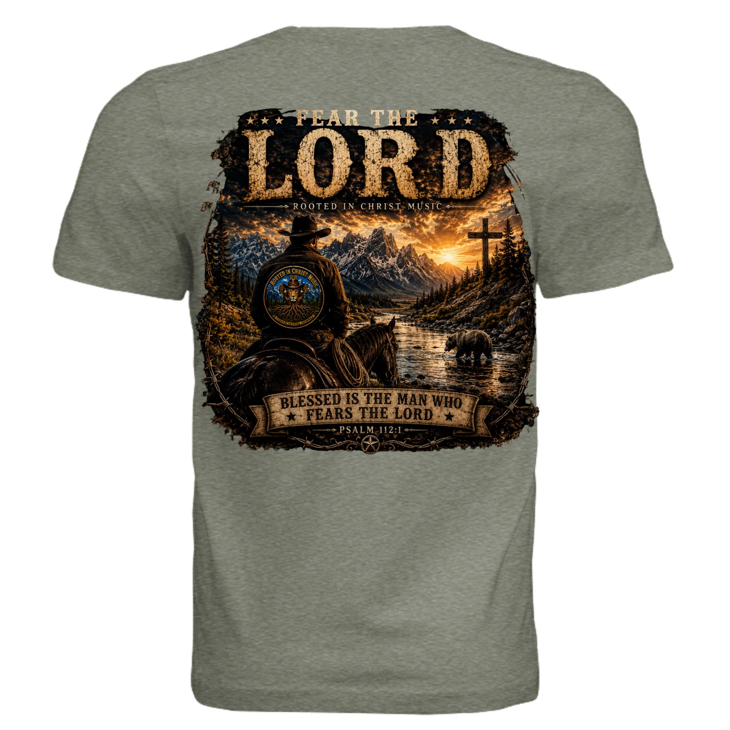 Military Green Triblend - 3413C - BACK
