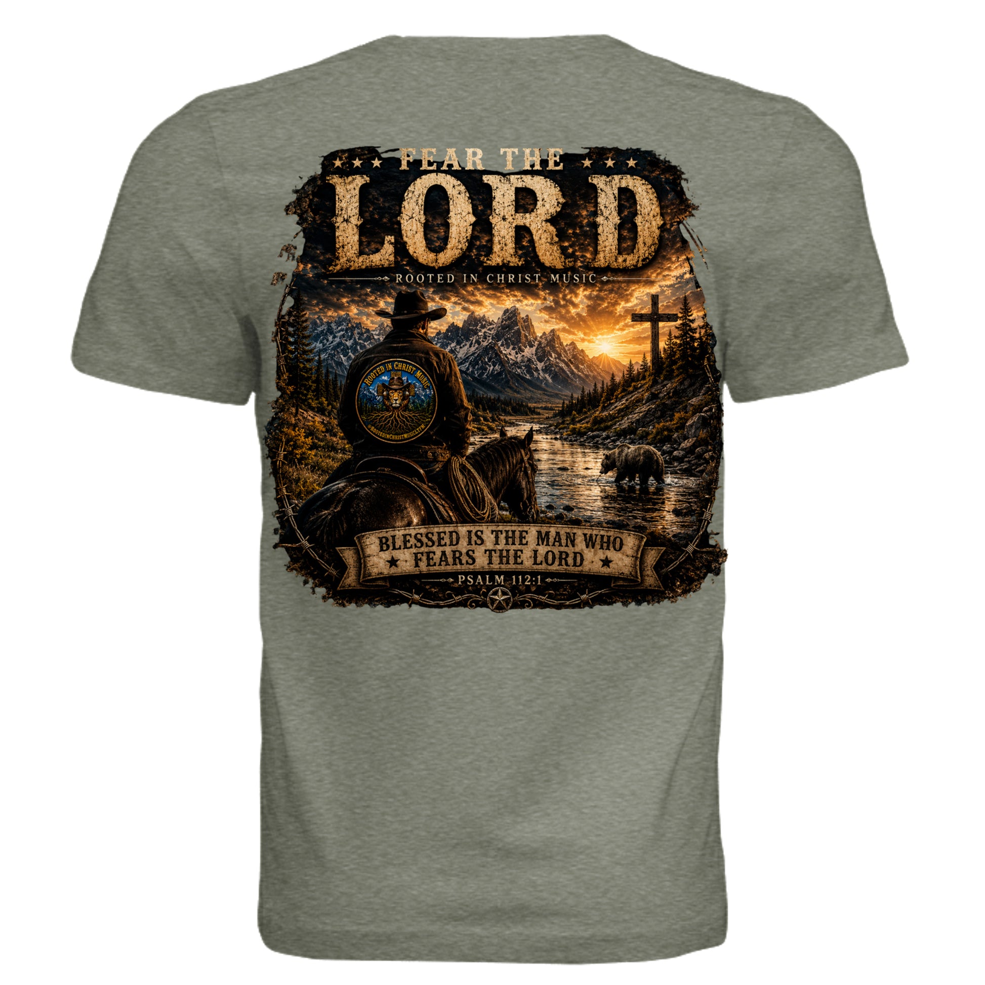 Military Green Triblend - 3413C - BACK