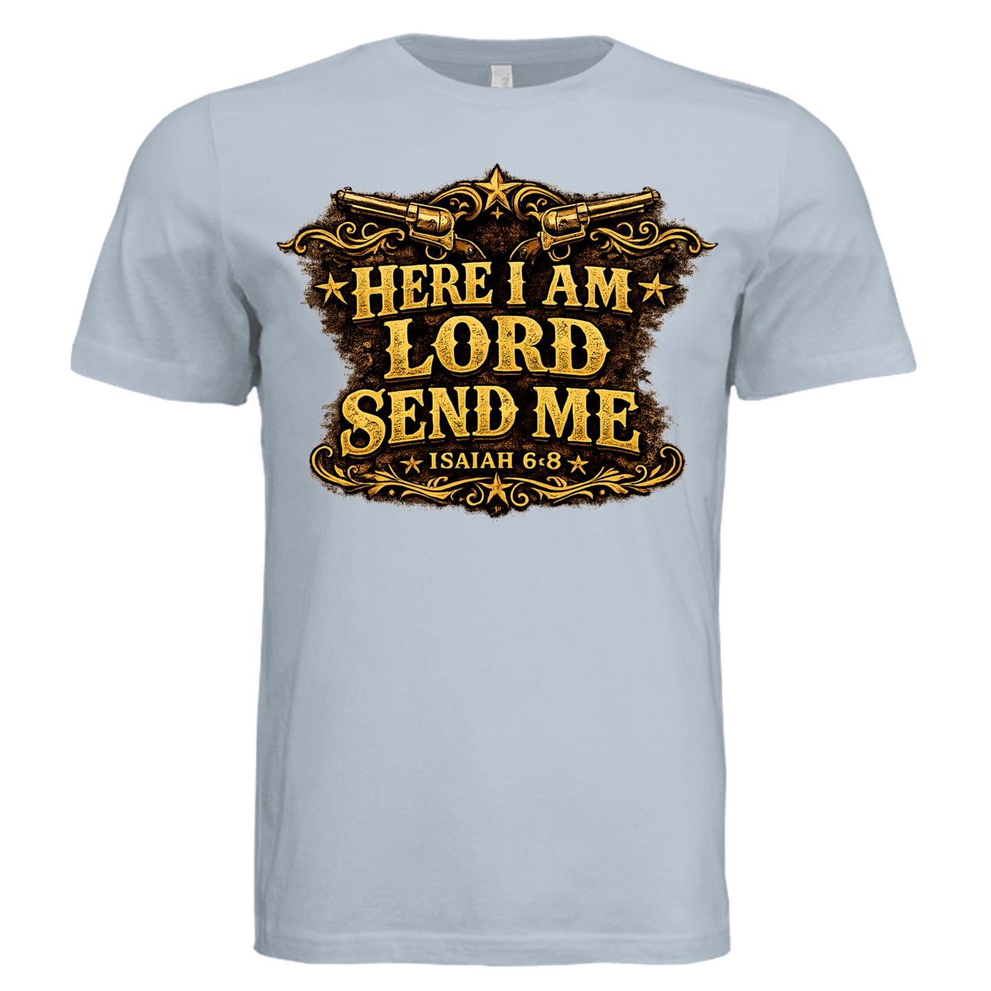 Solid Carolina Blue Triblend - 3413C - FRONT